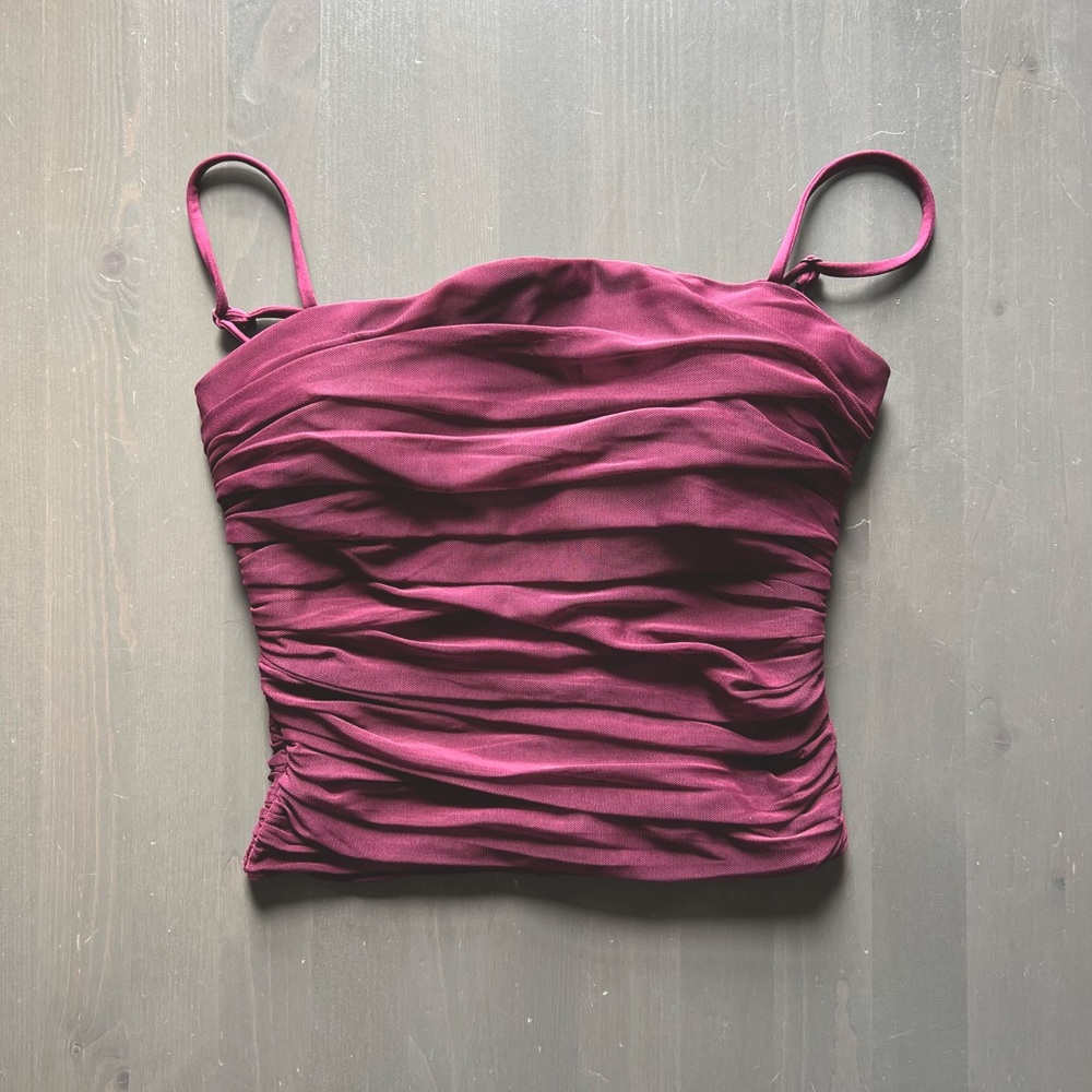 Eggplant body contour tank top.